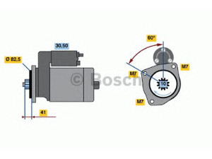 BOSCH 0 986 013 831 starteris 
 Elektros įranga -> Starterio sistema -> Starteris
91 521 310, 95 619 196, M 002 T 50481