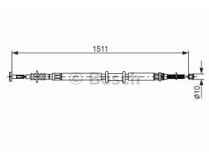 BOSCH 1 987 477 968 trosas, stovėjimo stabdys 
 Stabdžių sistema -> Valdymo svirtys/trosai
46847417