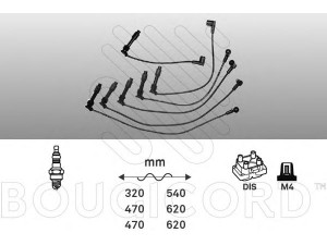 BOUGICORD 6503 uždegimo laido komplektas 
 Kibirkšties / kaitinamasis uždegimas -> Uždegimo laidai/jungtys
8821951