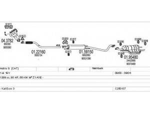 MTS C250137005255 išmetimo sistema 
 Išmetimo sistema -> Išmetimo sistema, visa