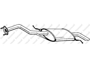 BOSAL 278-837 galinis duslintuvas 
 Išmetimo sistema -> Duslintuvas
B3D7-40-100A