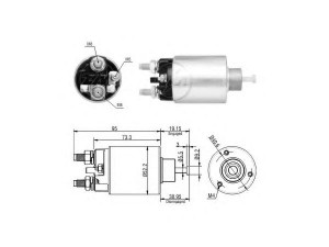 ERA 227843 solenoidinis jungiklis, starteris 
 Elektros įranga -> Starterio sistema -> Solenoidinis jungiklis