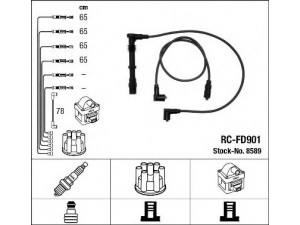 NGK 8589 uždegimo laido komplektas 
 Kibirkšties / kaitinamasis uždegimas -> Uždegimo laidai/jungtys