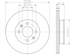 HELLA PAGID 8DD 355 116-561 stabdžių diskas 
 Stabdžių sistema -> Diskinis stabdys -> Stabdžių diskas
517121J500