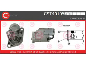 CASCO CST40105AS starteris 
 Elektros įranga -> Starterio sistema -> Starteris
AA30118400, R20118400, R201184009R
