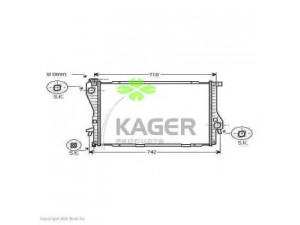 KAGER 31-1505 radiatorius, variklio aušinimas 
 Aušinimo sistema -> Radiatorius/alyvos aušintuvas -> Radiatorius/dalys
1436061