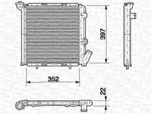 MAGNETI MARELLI 350213614000 radiatorius, variklio aušinimas 
 Aušinimo sistema -> Radiatorius/alyvos aušintuvas -> Radiatorius/dalys
7700725010, 7700759195, 7700765601