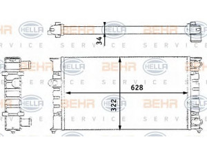 HELLA 8MK 376 713-421 radiatorius, variklio aušinimas 
 Aušinimo sistema -> Radiatorius/alyvos aušintuvas -> Radiatorius/dalys
1H0 121 253 D, 1H0 121 253 D, 1H0 121 253 E