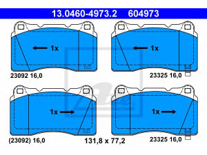 ATE 13.0460-4973.2 stabdžių trinkelių rinkinys, diskinis stabdys 
 Techninės priežiūros dalys -> Papildomas remontas
MR407376, 26296FE042, 26296FE100