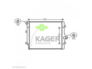 KAGER 31-1228 radiatorius, variklio aušinimas 
 Aušinimo sistema -> Radiatorius/alyvos aušintuvas -> Radiatorius/dalys
1K0121251N
