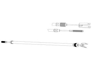 KAWE CT02128 trosas, stovėjimo stabdys 
 Stabdžių sistema -> Valdymo svirtys/trosai
95495405, 95495405