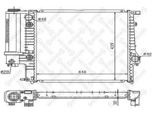 STELLOX 10-25551-SX radiatorius, variklio aušinimas 
 Aušinimo sistema -> Radiatorius/alyvos aušintuvas -> Radiatorius/dalys
13541247145, 17101247145, 17101723898