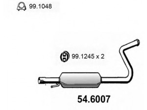 ASSO 54.6007 vidurinis duslintuvas 
 Išmetimo sistema -> Duslintuvas
1741021060, 1741021070