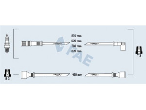 FAE 83400 uždegimo laido komplektas 
 Kibirkšties / kaitinamasis uždegimas -> Uždegimo laidai/jungtys