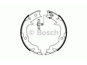 BOSCH 0 986 487 766 stabdžių trinkelių komplektas, stovėjimo stabdis 
 Stabdžių sistema -> Rankinis stabdys
16 062 952 80, 4800A022, 4800A041