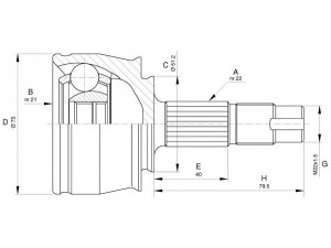 OPEN PARTS CVJ5652.10 jungčių komplektas, kardaninis velenas 
 Ratų pavara -> Sujungimai/komplektas
46308337, 71789087, 46308337, 71789087