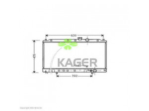 KAGER 31-0665 radiatorius, variklio aušinimas 
 Aušinimo sistema -> Radiatorius/alyvos aušintuvas -> Radiatorius/dalys
MB660566, MB890505