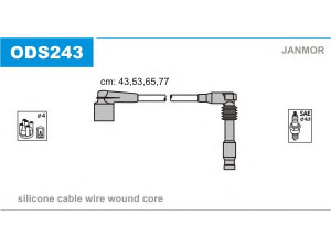 JANMOR ODS243 uždegimo laido komplektas 
 Kibirkšties / kaitinamasis uždegimas -> Uždegimo laidai/jungtys
1282137, 1282138, 1282139, 1282140