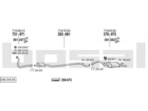 BOSAL 066.245.50 išmetimo sistema 
 Išmetimo sistema -> Išmetimo sistema, visa