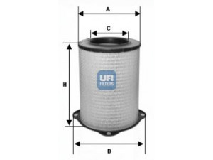 UFI 27.587.00 oro filtras 
 Techninės priežiūros dalys -> Techninės priežiūros intervalai
8671488