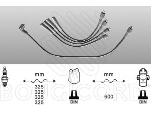 BOUGICORD 4404 uždegimo laido komplektas 
 Kibirkšties / kaitinamasis uždegimas -> Uždegimo laidai/jungtys
7700737217, 7700749521