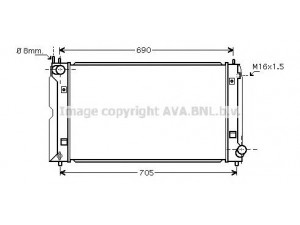 AVA QUALITY COOLING TOA2386 radiatorius, variklio aušinimas 
 Aušinimo sistema -> Radiatorius/alyvos aušintuvas -> Radiatorius/dalys
164000G020, 164000G021, 164000G030