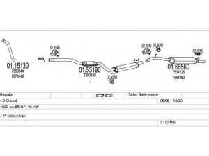 MTS C100169012877 išmetimo sistema 
 Išmetimo sistema -> Išmetimo sistema, visa