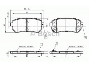 BOSCH 0 986 TB2 975 stabdžių trinkelių rinkinys, diskinis stabdys 
 Techninės priežiūros dalys -> Papildomas remontas
583021GA00, 583021JA31, 58302 1GA00