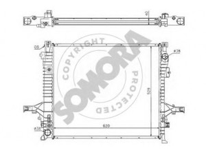 SOMORA 364040 radiatorius, variklio aušinimas 
 Aušinimo sistema -> Radiatorius/alyvos aušintuvas -> Radiatorius/dalys
8602675, 8602804, 8602865