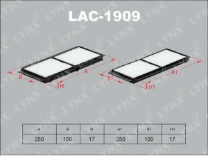 LYNXauto LAC-1909 filtras, salono oras 
 Techninės priežiūros dalys -> Techninės priežiūros intervalai
BBP2-61-J6X, BBP2-61-J6X9A