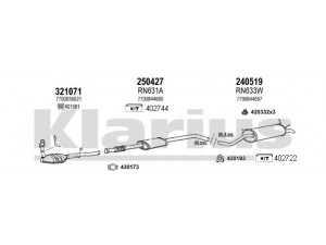 KLARIUS 720651E išmetimo sistema 
 Išmetimo sistema -> Išmetimo sistema, visa