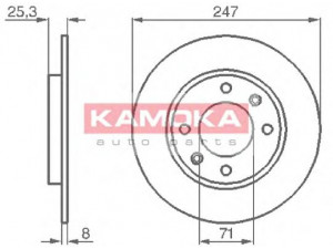 KAMOKA 103488 stabdžių diskas 
 Dviratė transporto priemonės -> Stabdžių sistema -> Stabdžių diskai / priedai
4246 G6, 95 661 749, 96 012 770