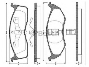 BOSCH 0 986 TB2 700 stabdžių trinkelių rinkinys, diskinis stabdys
04762 682, 04773 264, 04882 107