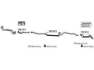 ERNST 060153 išmetimo sistema 
 Išmetimo sistema -> Išmetimo sistema, visa