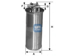 UFI 24.001.00 kuro filtras 
 Techninės priežiūros dalys -> Papildomas remontas
4F0127435, 4F0127435A