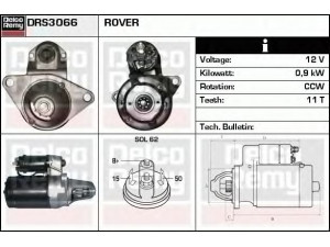 DELCO REMY DRS3066 starteris 
 Elektros įranga -> Starterio sistema -> Starteris