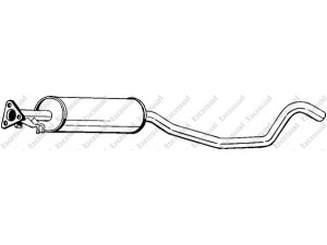 BOSAL 281-159 vidurinis duslintuvas 
 Išmetimo sistema -> Duslintuvas
58 52 864, 8 52 874, 90265503, 58 52 864