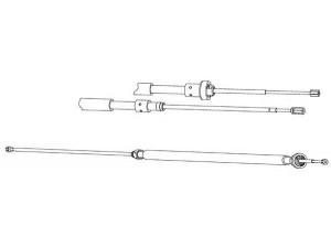 KAWE CT02191 trosas, stovėjimo stabdys 
 Stabdžių sistema -> Valdymo svirtys/trosai
474658