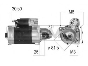 MESSMER 220156 starteris 
 Elektros įranga -> Starterio sistema -> Starteris