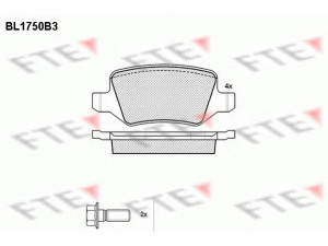 FTE BL1750B3 stabdžių trinkelių rinkinys, diskinis stabdys 
 Techninės priežiūros dalys -> Papildomas remontas
168 420 04 20, 169 420 04 20, 169 420 11 20