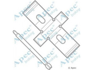APEC braking KIT407 priedų komplektas, stabdžių trinkelė 
 Stabdžių sistema -> Būgninis stabdys -> Dalys/priedai