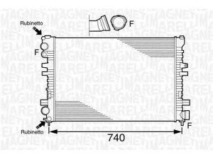 MAGNETI MARELLI 350213102600 radiatorius, variklio aušinimas 
 Aušinimo sistema -> Radiatorius/alyvos aušintuvas -> Radiatorius/dalys
1301P2, 1301W1, 1473910080, 1475060080