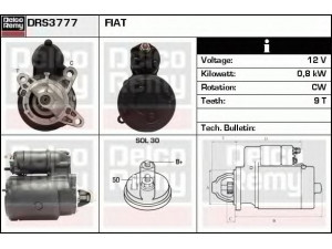 DELCO REMY DRS3777 starteris 
 Elektros įranga -> Starterio sistema -> Starteris
46 231 511, 71782351, 77 351 62