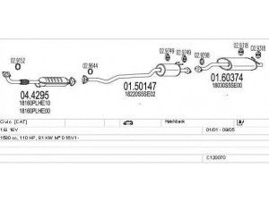 MTS C120070002690 išmetimo sistema 
 Išmetimo sistema -> Išmetimo sistema, visa