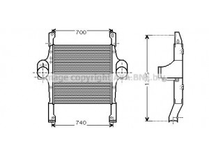 AVA QUALITY COOLING IV4067 tarpinis suslėgto oro aušintuvas, kompresorius 
 Variklis -> Oro tiekimas -> Įkrovos agregatas (turbo/superįkrova) -> Tarpinis suslėgto oro aušintuvas
41214448