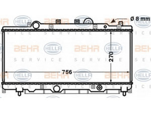 HELLA 8MK 376 767-521 radiatorius, variklio aušinimas 
 Aušinimo sistema -> Radiatorius/alyvos aušintuvas -> Radiatorius/dalys
7783504
