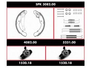REMSA SPK 3082.00 stabdžių rinkinys, būgniniai stabdžiai 
 Stabdžių sistema -> Būgninis stabdys -> Stabdžių remonto rinkinys