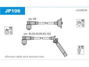 JANMOR JP106 uždegimo laido komplektas 
 Kibirkšties / kaitinamasis uždegimas -> Uždegimo laidai/jungtys
32720-PH7-661, 32720-PL2-661, 32722-PH7-661