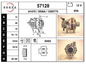 EAI 57128 kintamosios srovės generatorius 
 Elektros įranga -> Kint. sr. generatorius/dalys -> Kintamosios srovės generatorius
OK55418300, OK55418300A, OK55518300