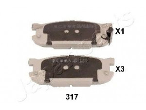 JAPANPARTS PP-317AF stabdžių trinkelių rinkinys, diskinis stabdys 
 Techninės priežiūros dalys -> Papildomas remontas
N0Y92-64-3ZB, NCY32-64-8ZA